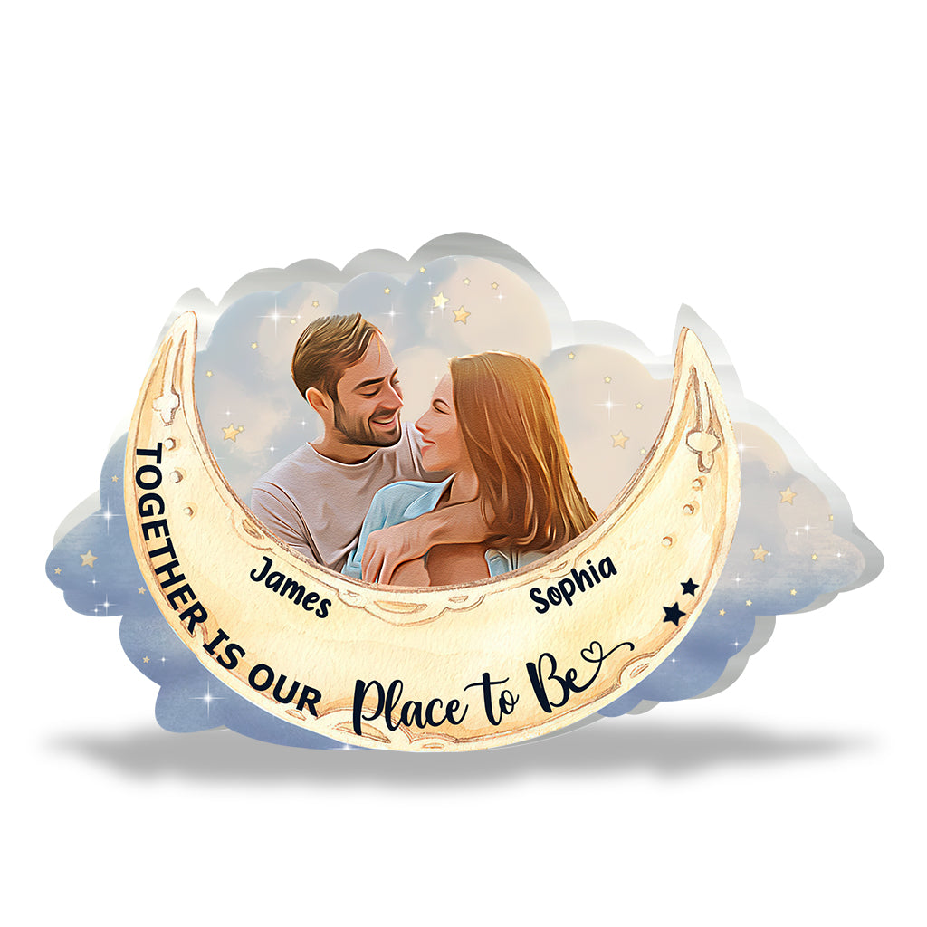 I Love You To The Moon And Back - Personalized Couple Custom Shaped Acrylic Plaque