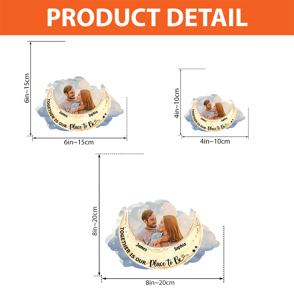 I Love You To The Moon And Back - Personalized Couple Custom Shaped Acrylic Plaque