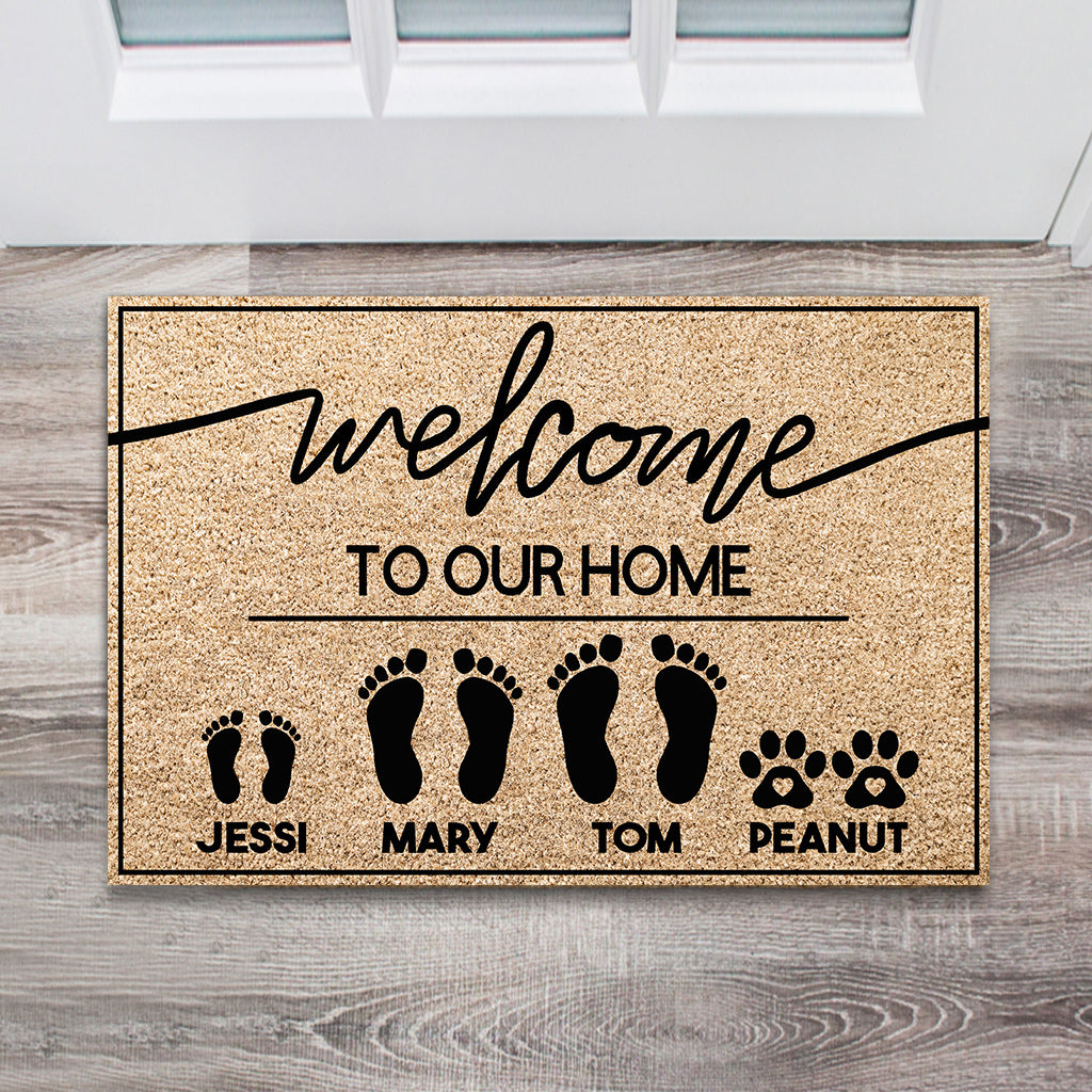 Welcome To Our Home - Personalized Housewarming Doormat