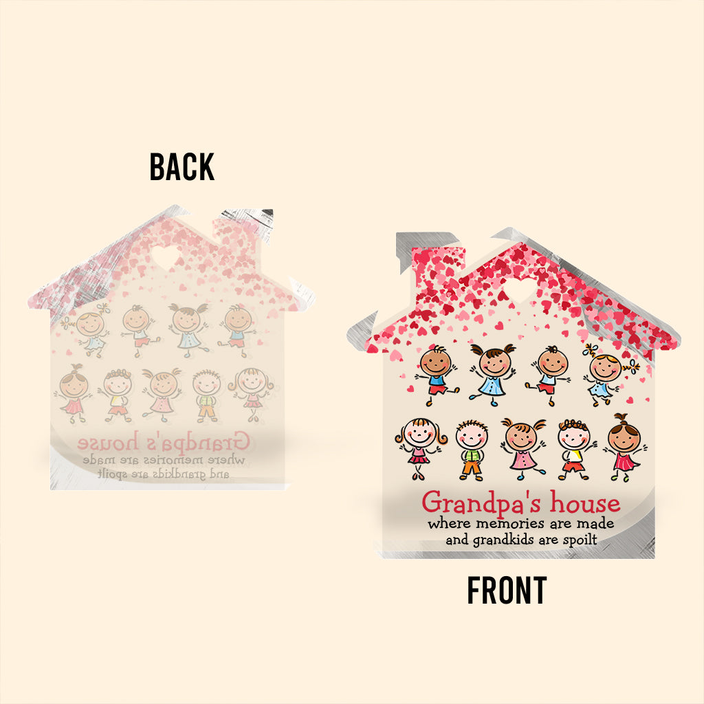 Nana's House - Gift for grandma, grandpa - Personalized Custom Shaped Acrylic Plaque