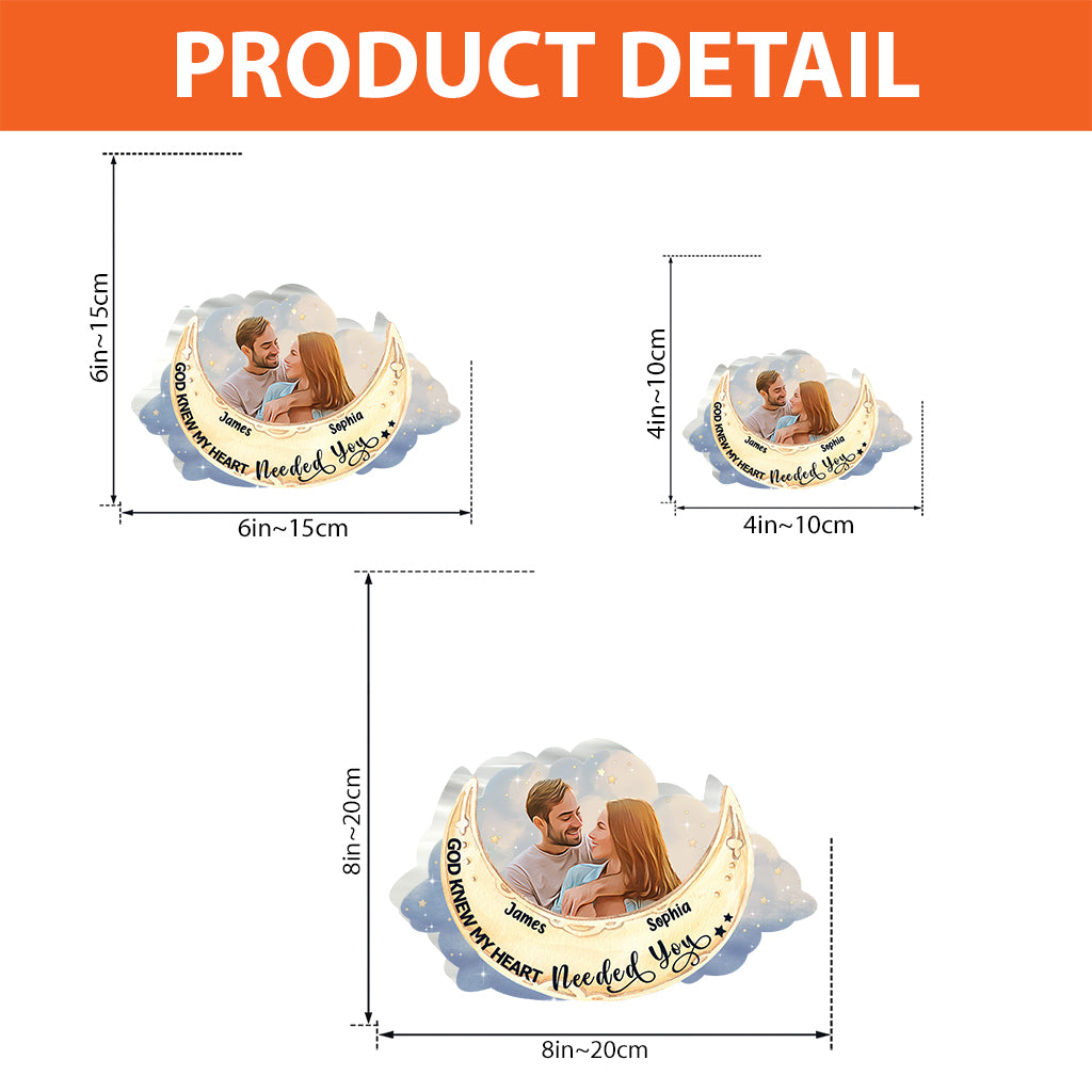 I Love You To The Moon And Back - Personalized Couple Custom Shaped Acrylic Plaque