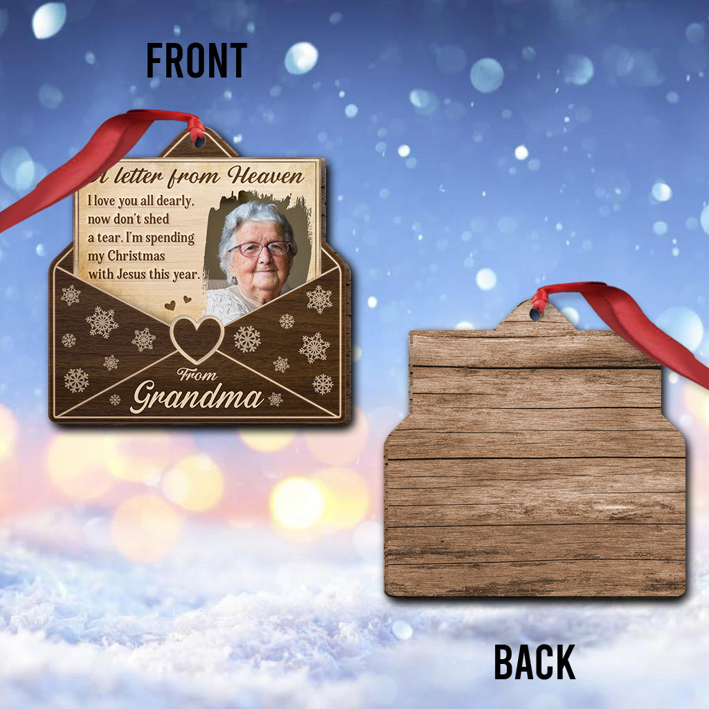 A Letter From Heaven - Personalized Memorial Ornament