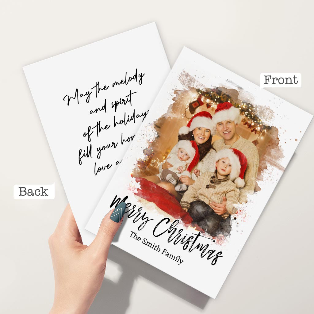 Merry Christmas - Personalized Family Greeting Card