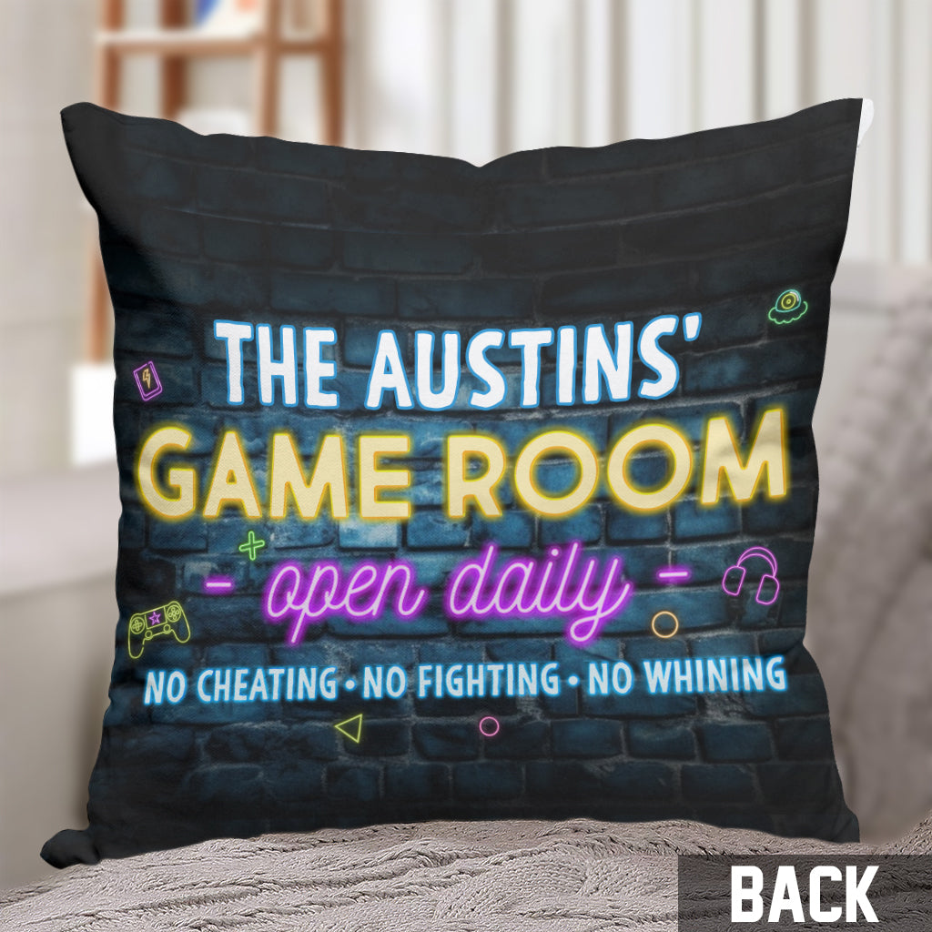 Game Room - Personalized Video Game Throw Pillow