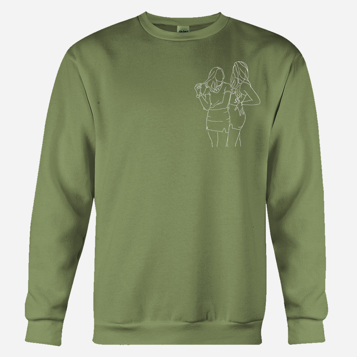 Custom Line Art - Personalized Daughter Embroidered Sweater