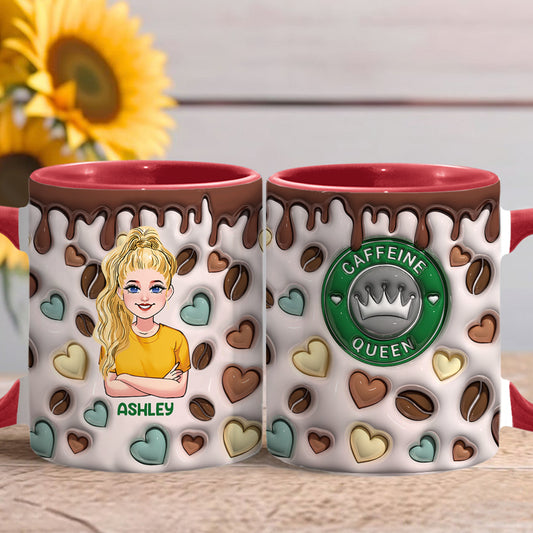 Caffeine Queen - Personalized Coffee Accent Mug