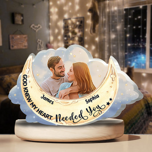 I Love You To The Moon And Back - Personalized Couple Custom Shaped Acrylic Plaque
