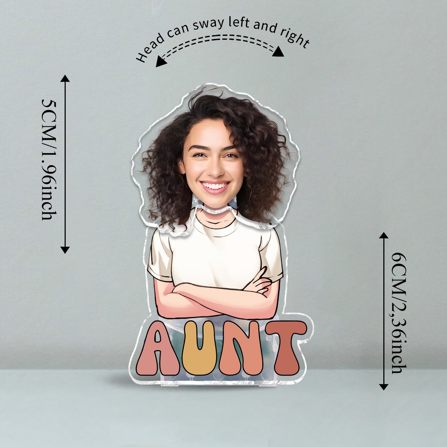 Auntie - Gift for Aunt - Personalized Custom Shaking Head