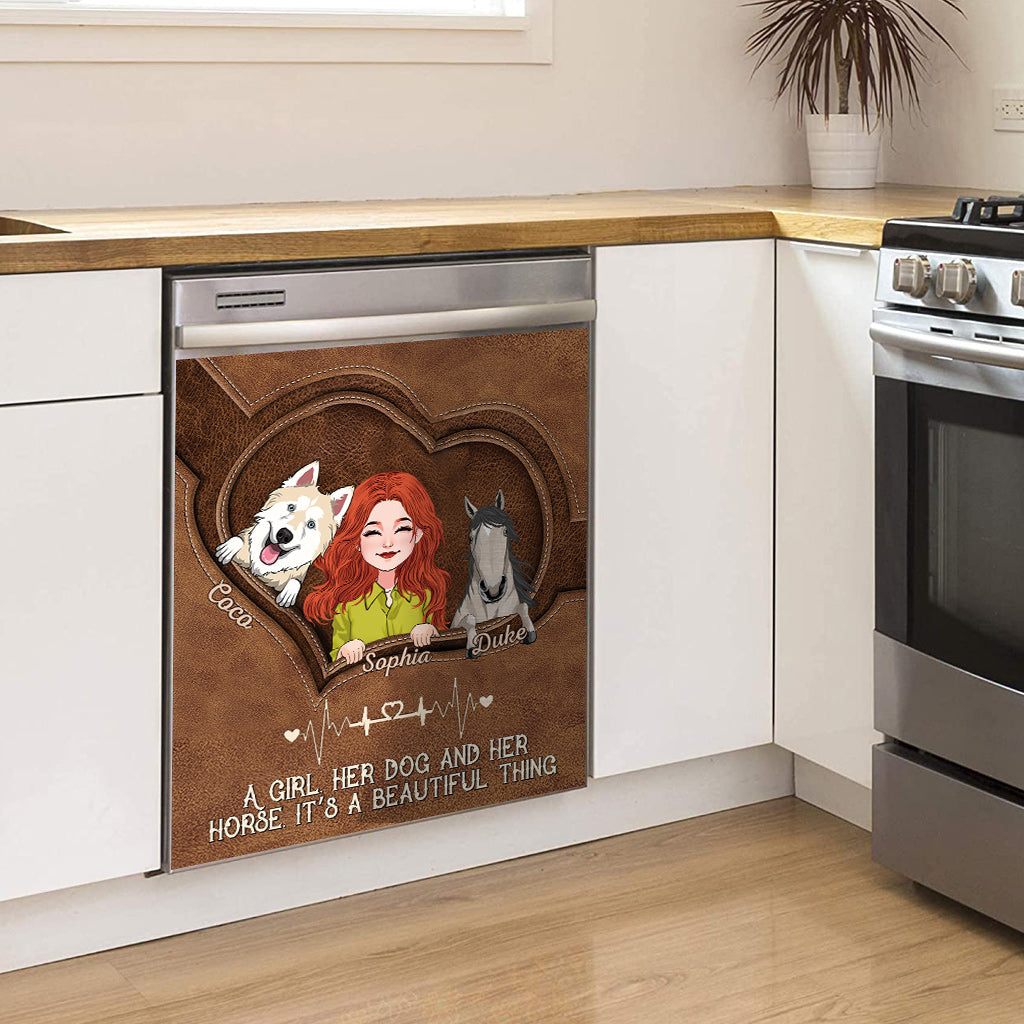 Positive Affirmations Butterfly - Personalized Butterfly Dishwasher Cover