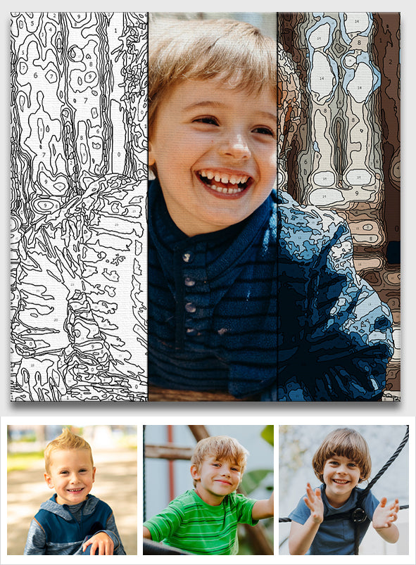 Custom Photo - Personalized Son Paint By Numbers Kit