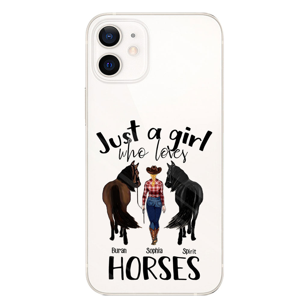 Just A Girl Who Loves Horses - Personalized Horse Clear Phone Case