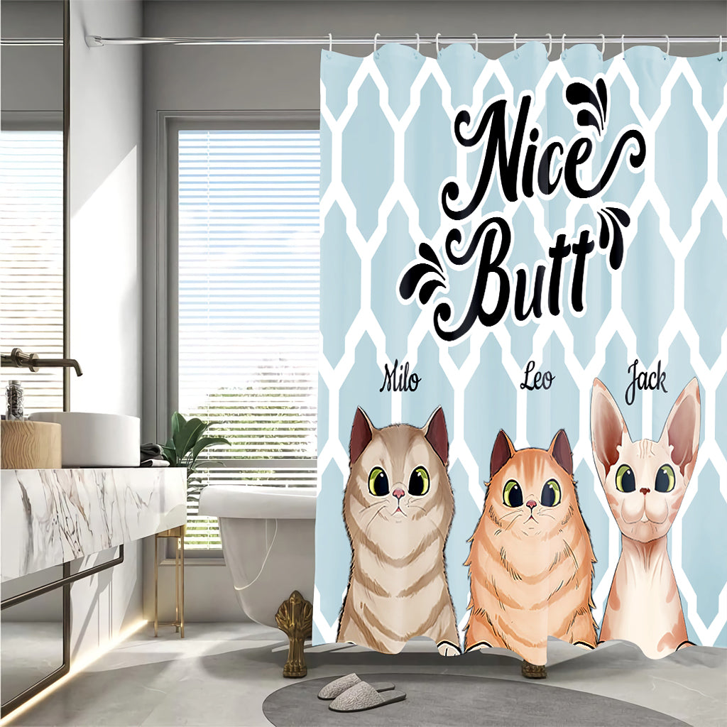 Nice butt - Dog gift for dog lover, cat lover - Personalized Shower Curtain