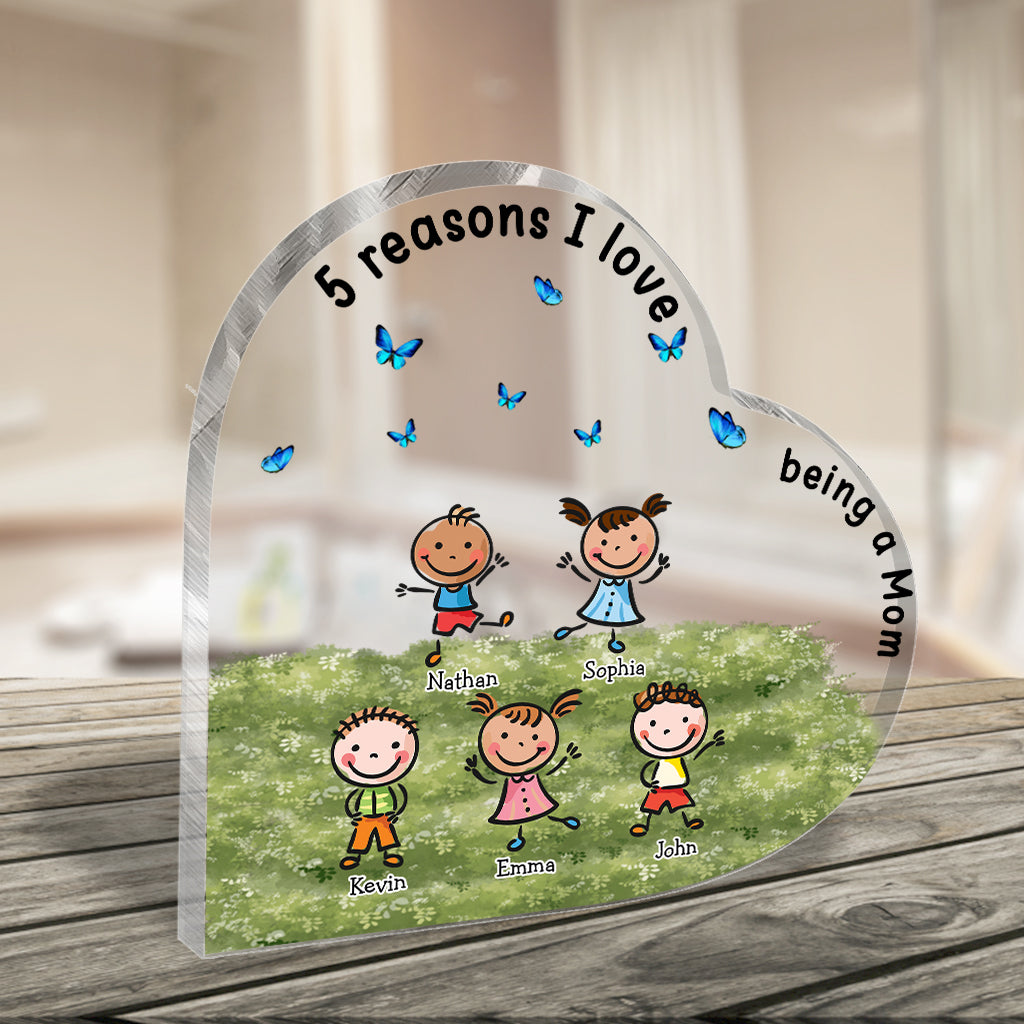 Love Being A Grandma - Gift for grandma, mom, aunt, grandpa - Personalized Custom Shaped Acrylic Plaque