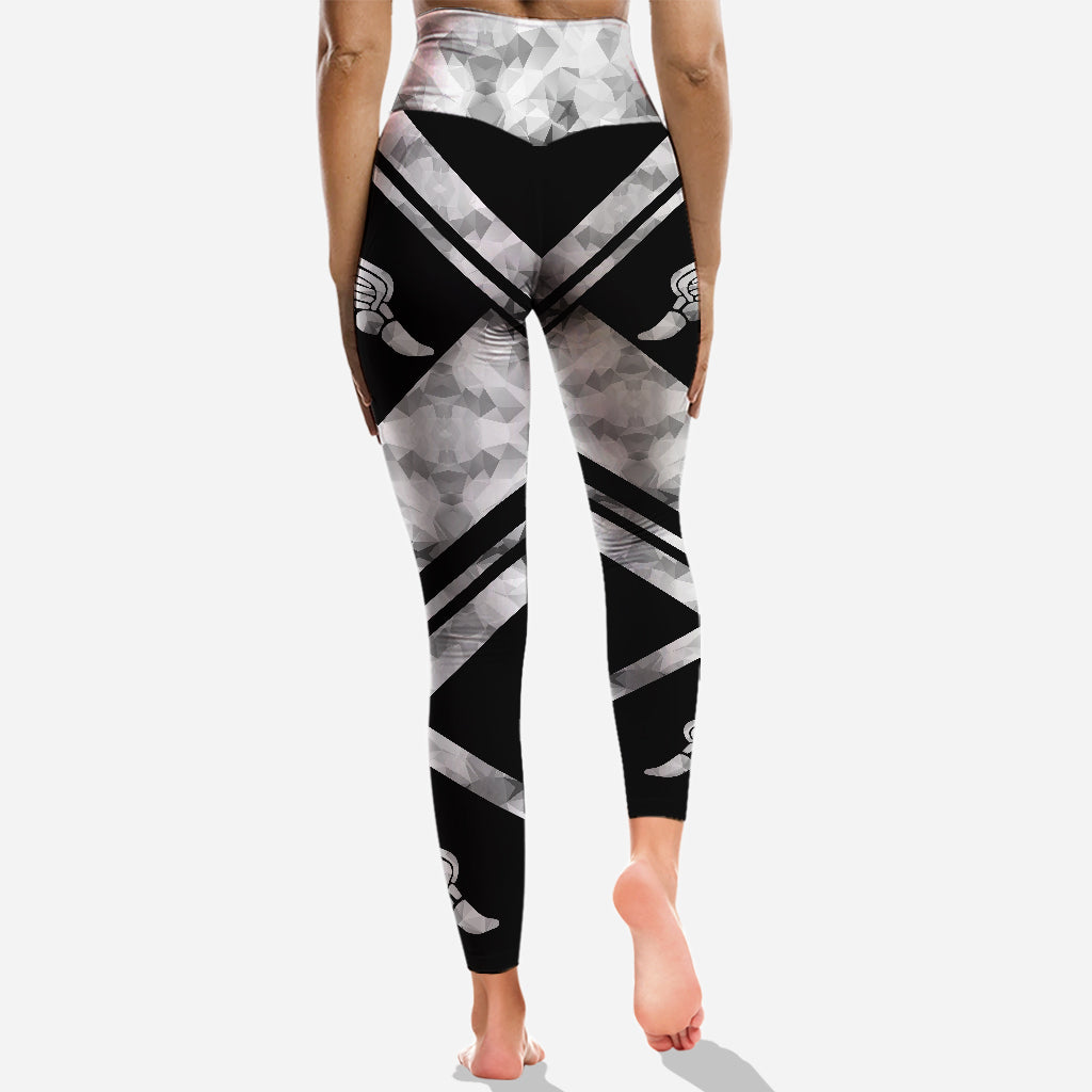 I Won't Quit Until I'm Fit - Personalized Running Hollow Tank Top and Leggings