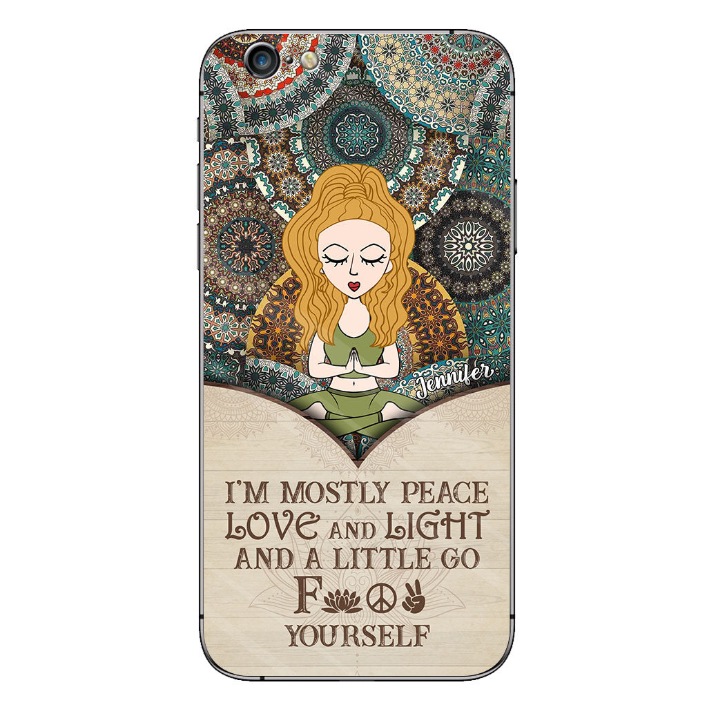 I'm Mostly Peace - Personalized Yoga Phone Case