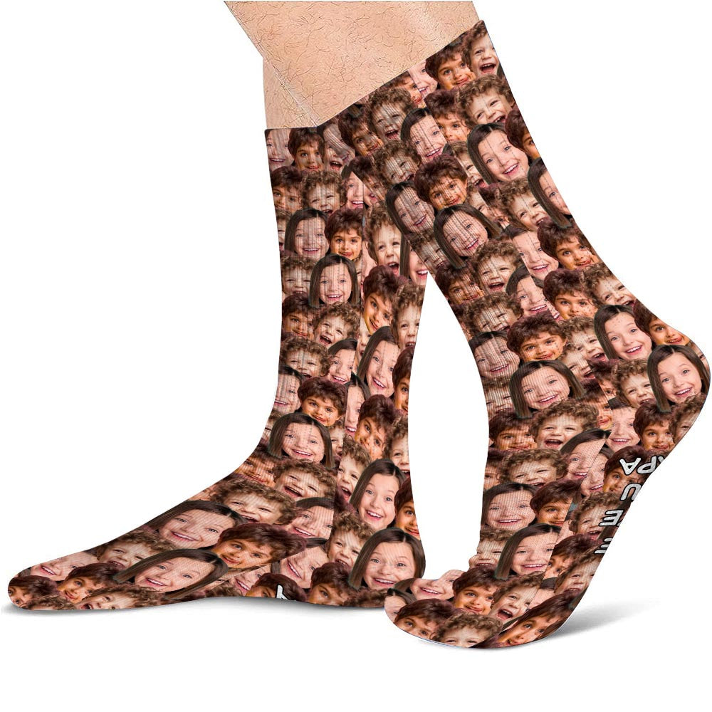 Love You Dad - Gift for dad, grandma, grandpa, mom, uncle, aunt, brother, sister, son, daughter, granddaughter, grandson, husband, wife, boyfriend, girlfriend - Personalized Socks