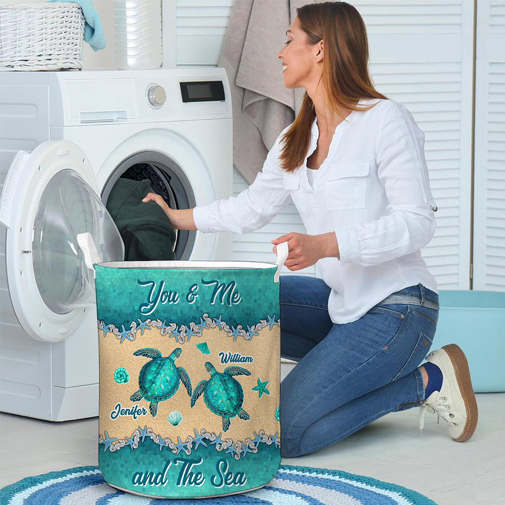 Salty Lil' Beach - Personalized Turtle Storage Basket