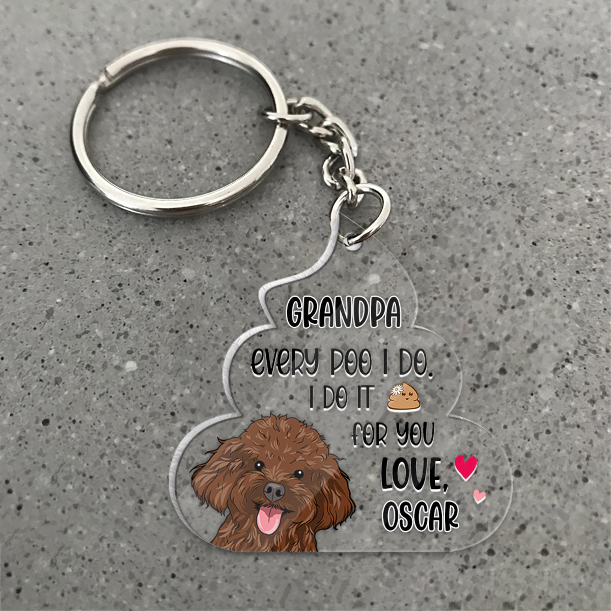 Every Poo I Do For You - Dog gift for dog lover - Personalized Keychain