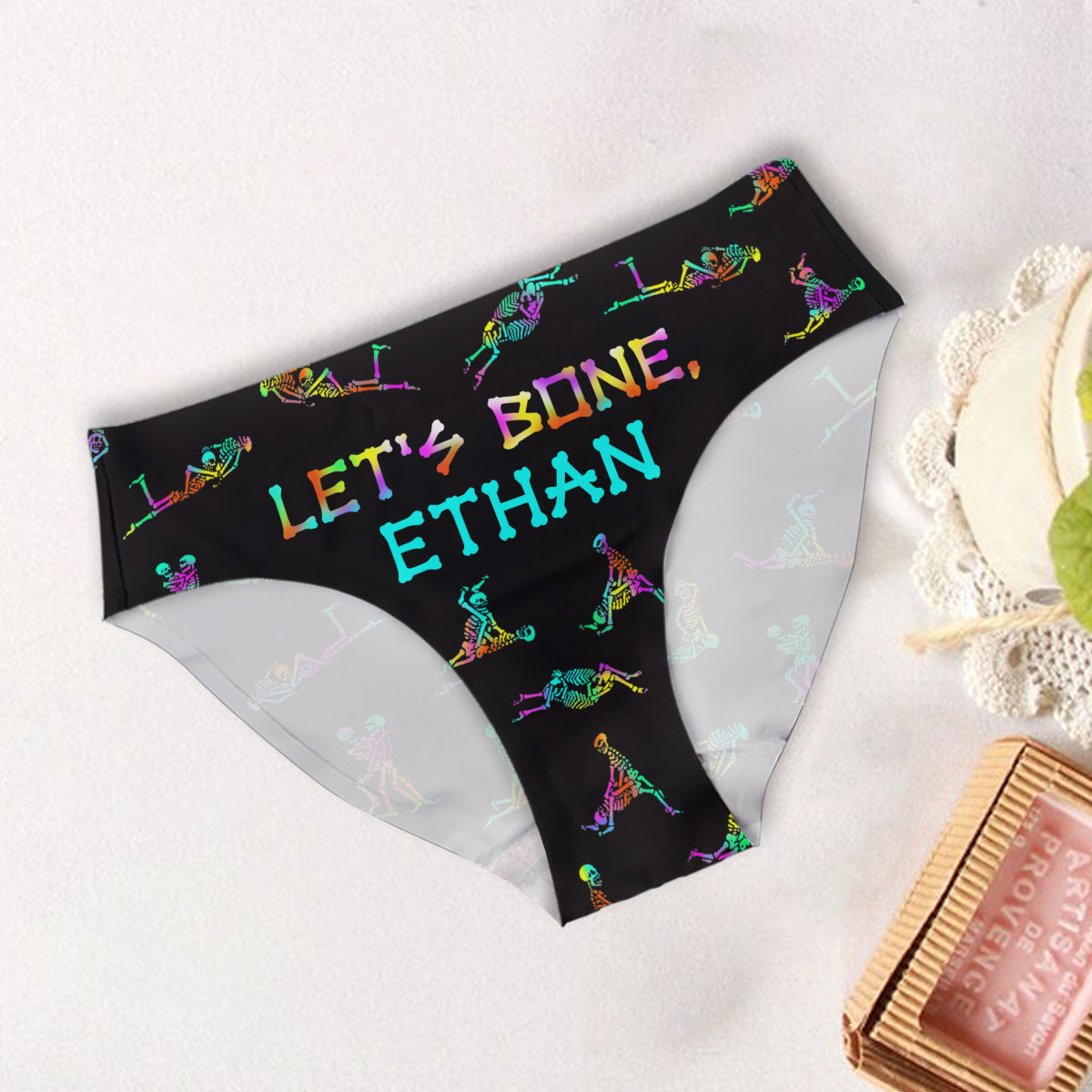 Let's Bone - Personalized Skull Women Briefs & Men Boxer Briefs