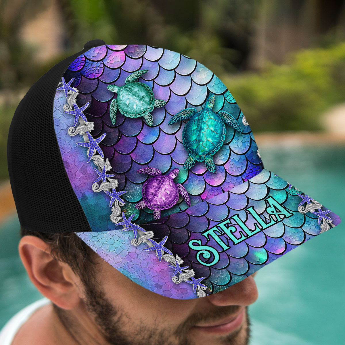 Legend Of The Blue Ocean - Personalized Turtle Trucker Hat