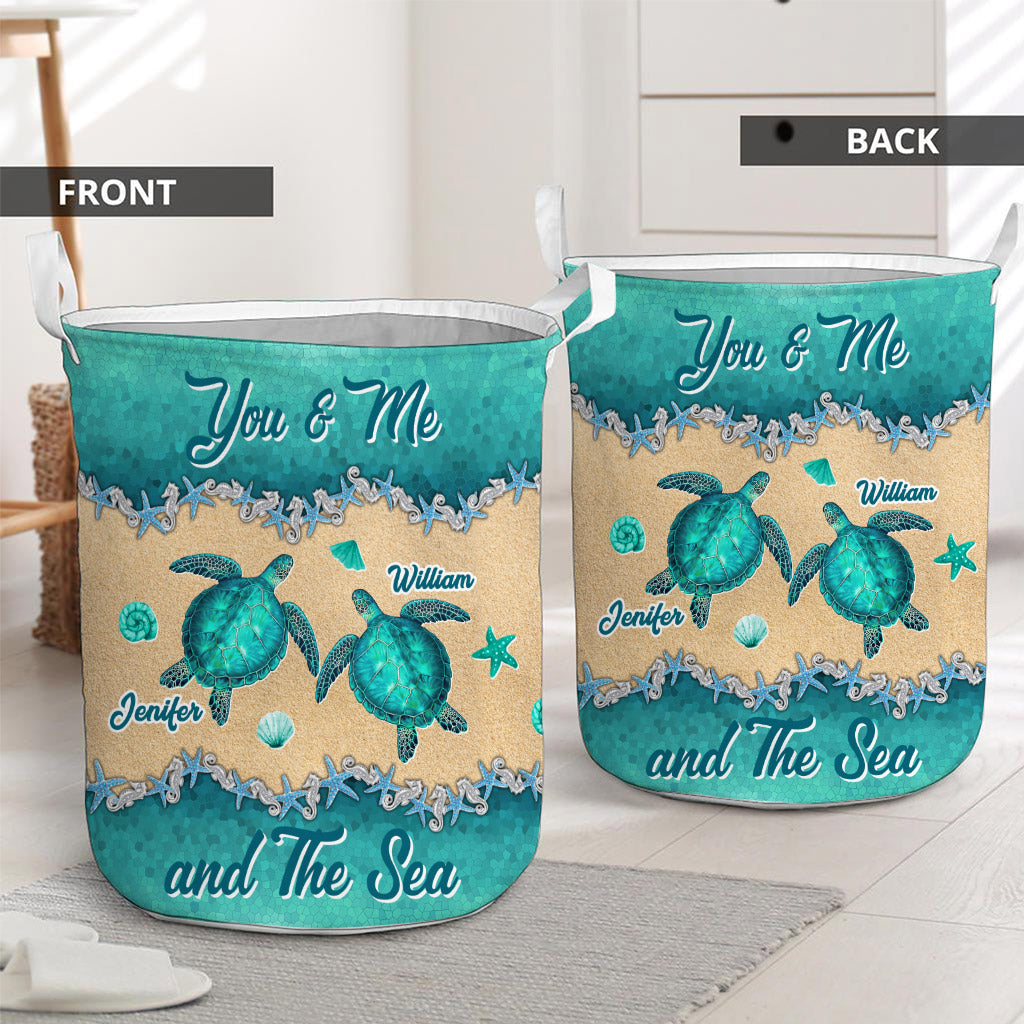 Salty Lil' Beach - Personalized Turtle Storage Basket