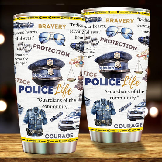 Police Officer - Personalized Police Officer Tumbler