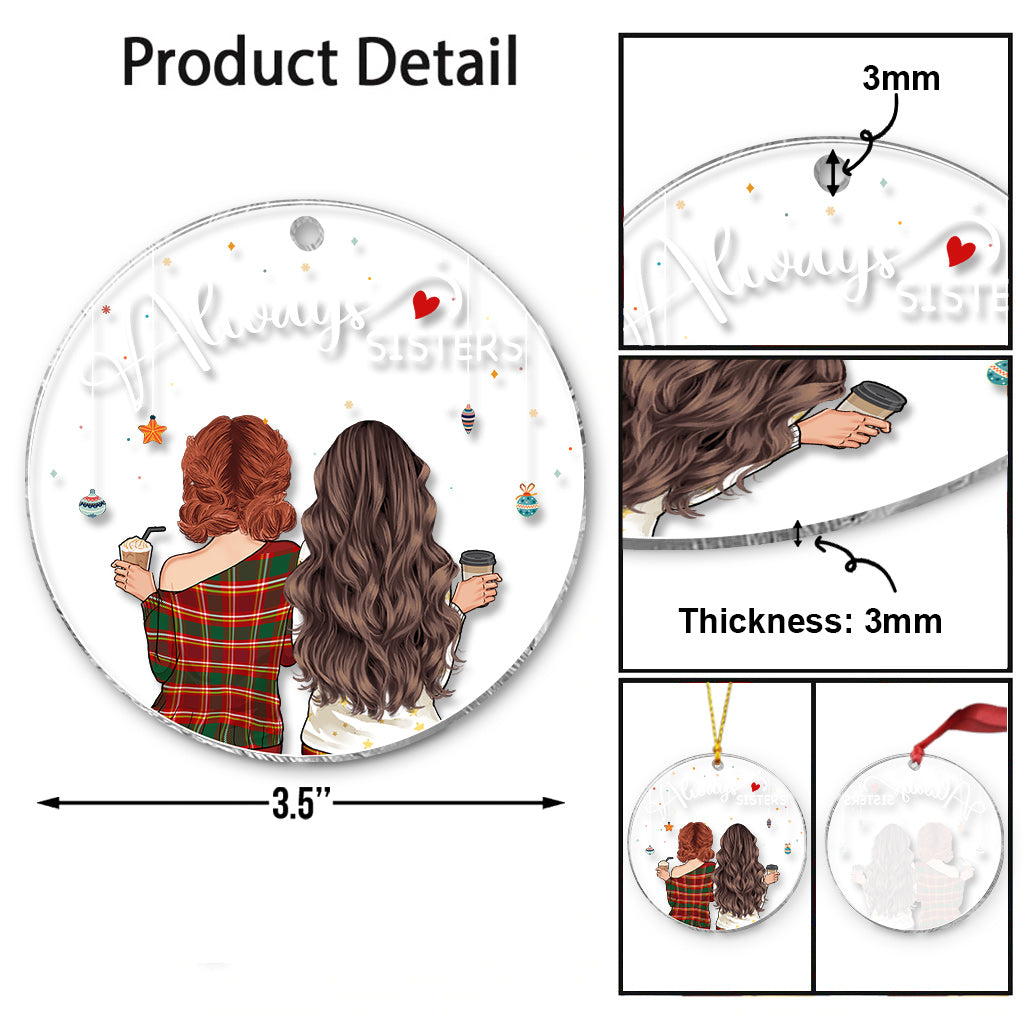 Always Besties - Personalized Bestie Transparent Ornament