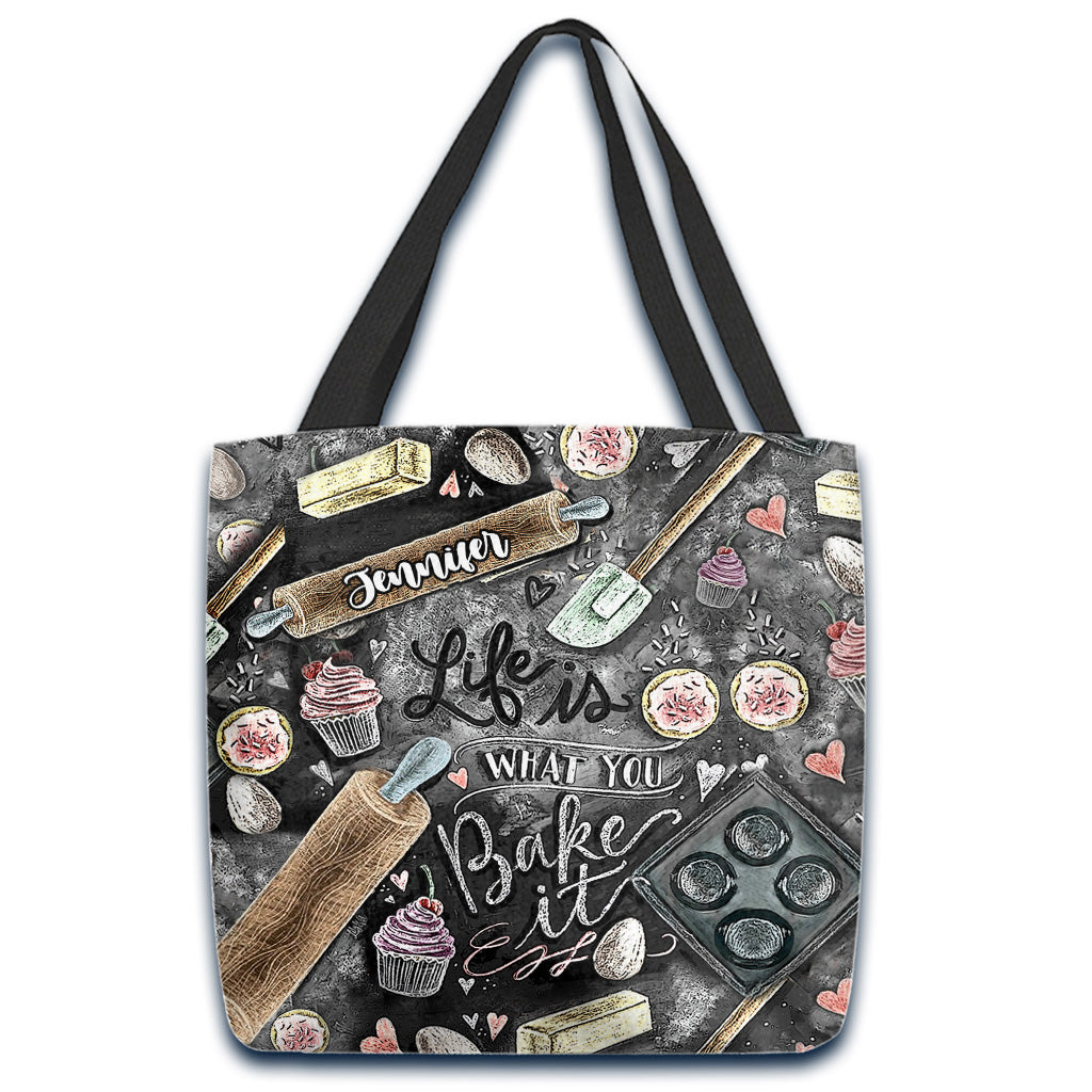 Life Is What You Bake It - Personalized Baking Tote Bag