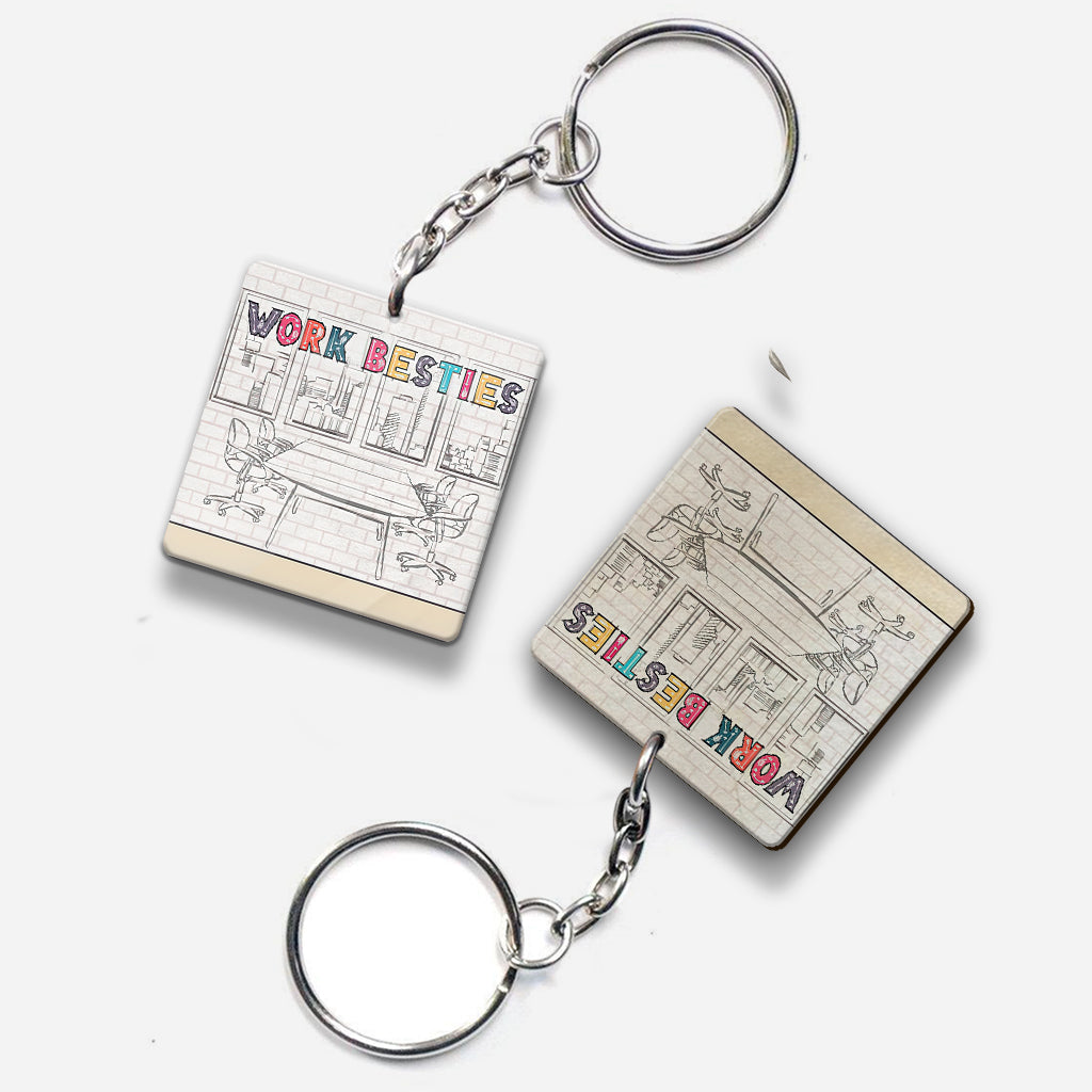 You Are The Reason I Don't Punch People At Work - Personalized Colleague Keychain