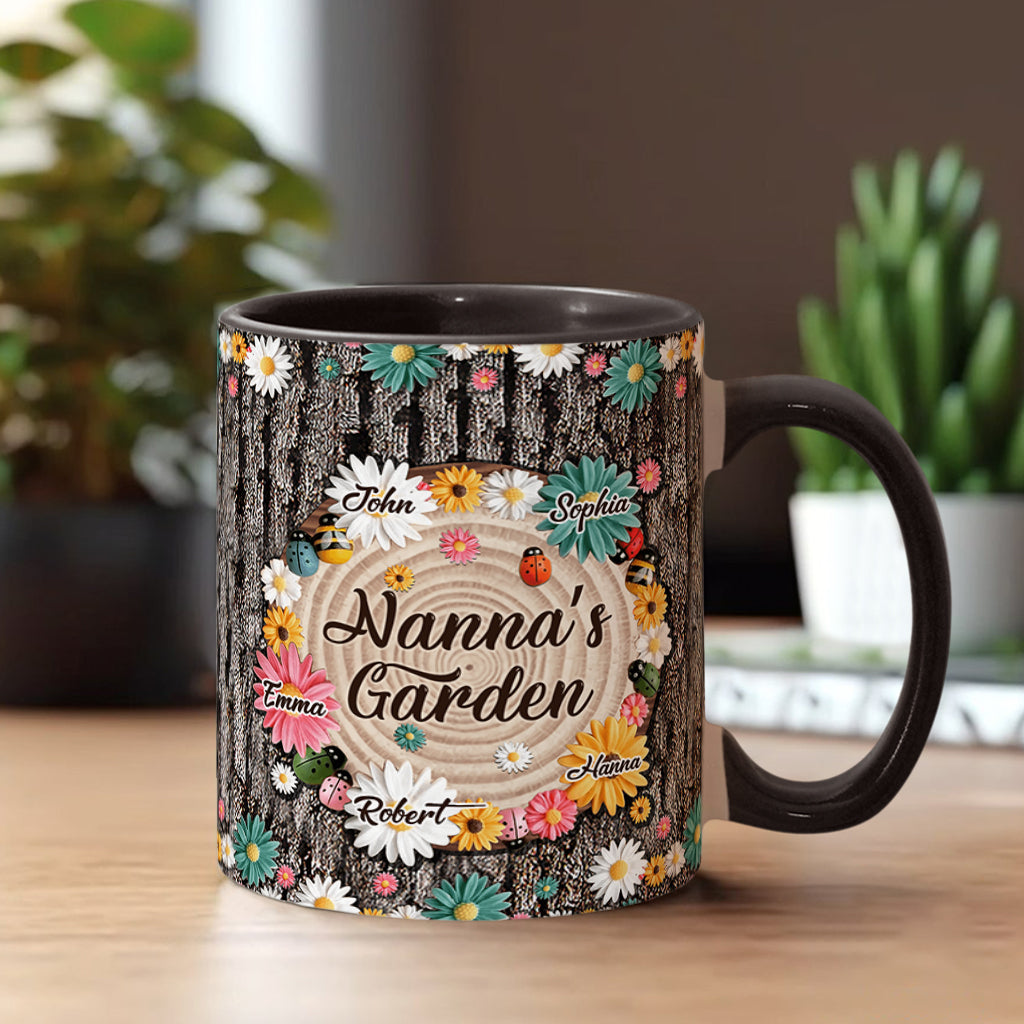 Nana's Garden - Personalized Grandma Accent Mug