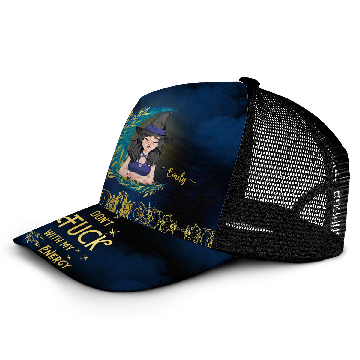 Don't F With My Energy - Personalized Witch Trucker Hat