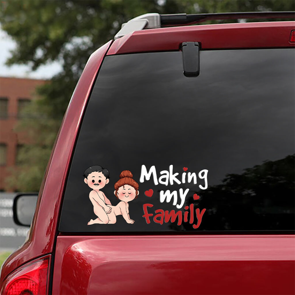 Making My Family - Personalized Couple Decal Full