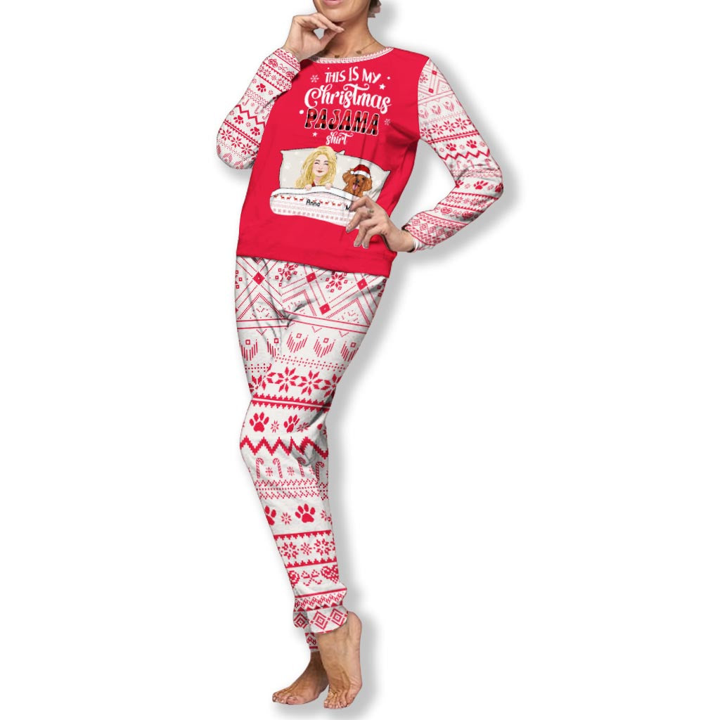This Is My Christmas Pajama Shirt - Personalized Dog Pajamas Set