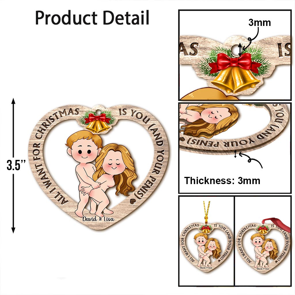 All I Want For Christmas - Personalized Couple Ornament