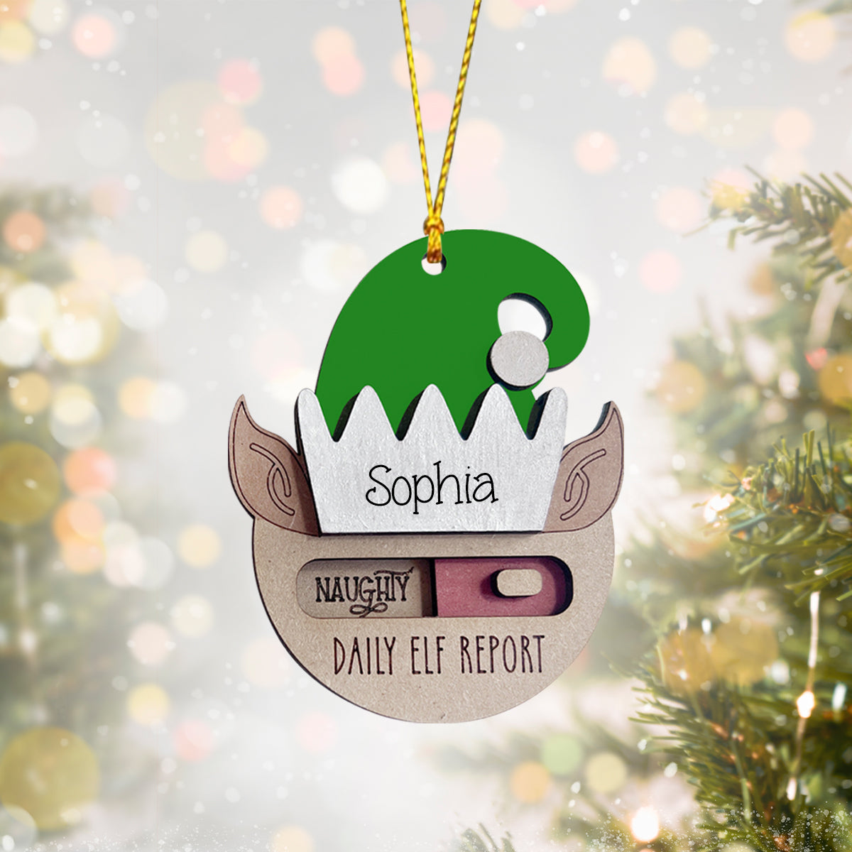 Elf Daily Report - Personalized Family Toggle Ornament