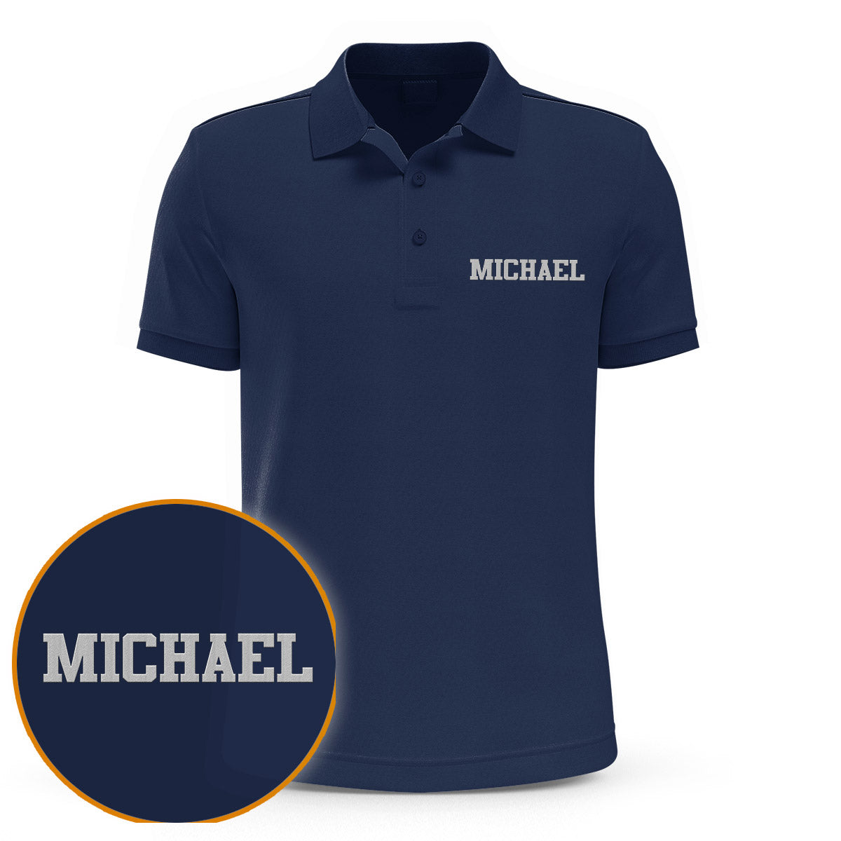 Custom Name - Personalized Father Embroidered Polo Shirt