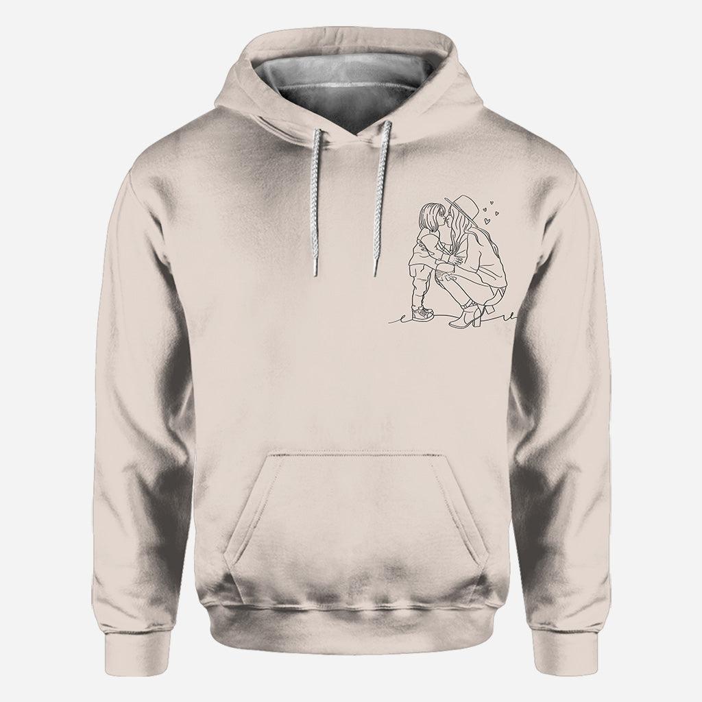 Line Drawing - Personalized Step Mom All Over Shirt