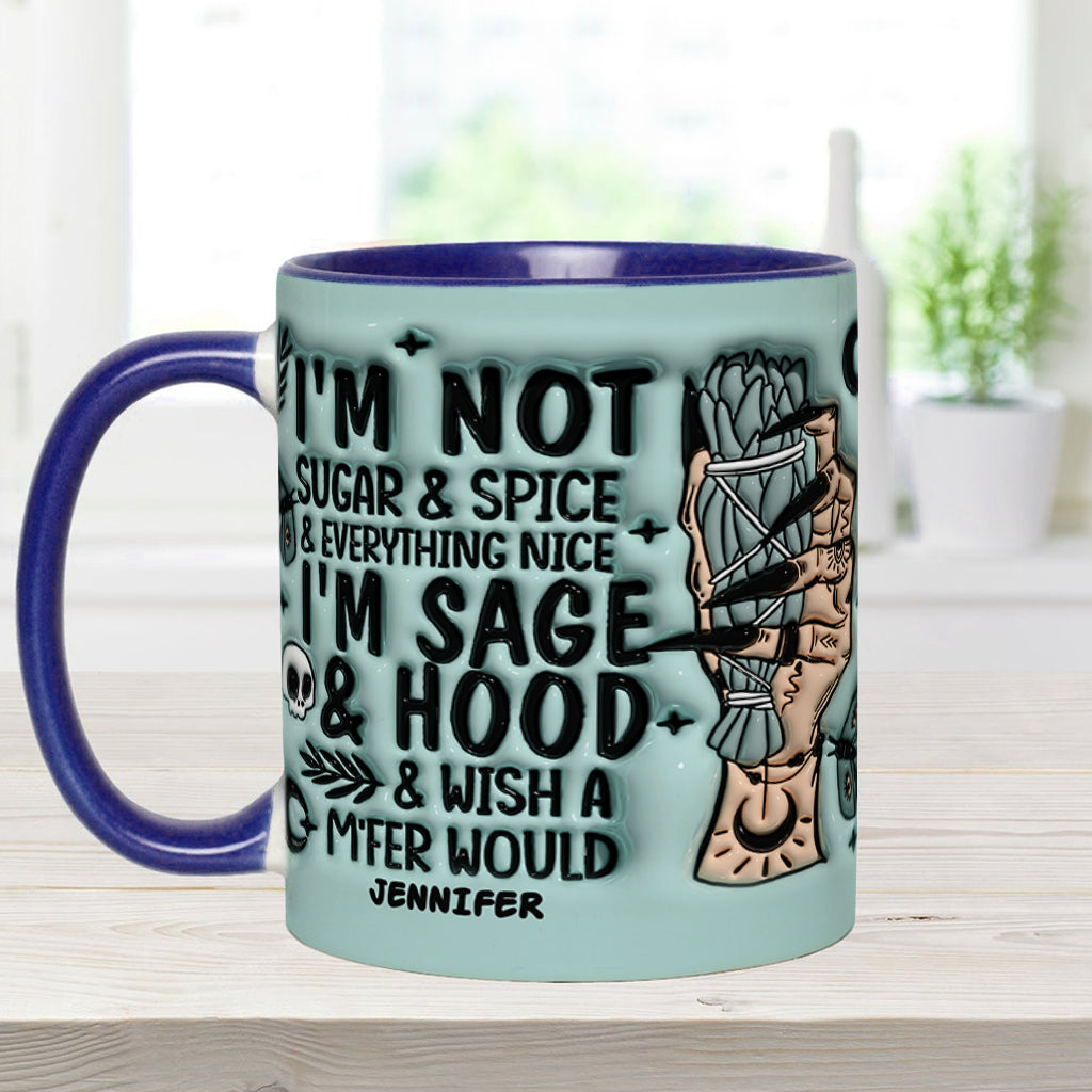 I'm Not Sugar And Spice - Personalized Witch Accent Mug