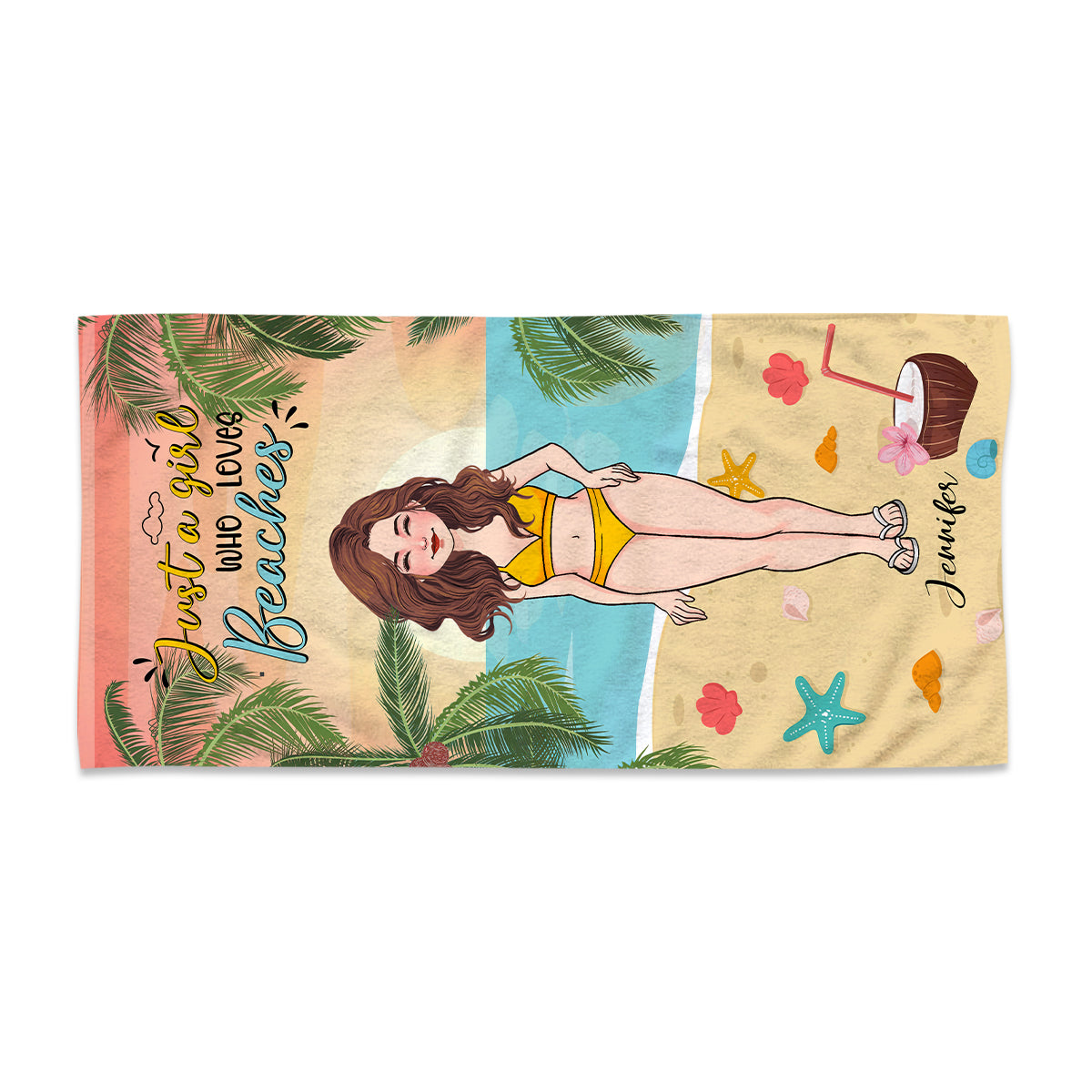 Salt In The Air Sand In My Hair - Personalized Sea Lover Beach Towel
