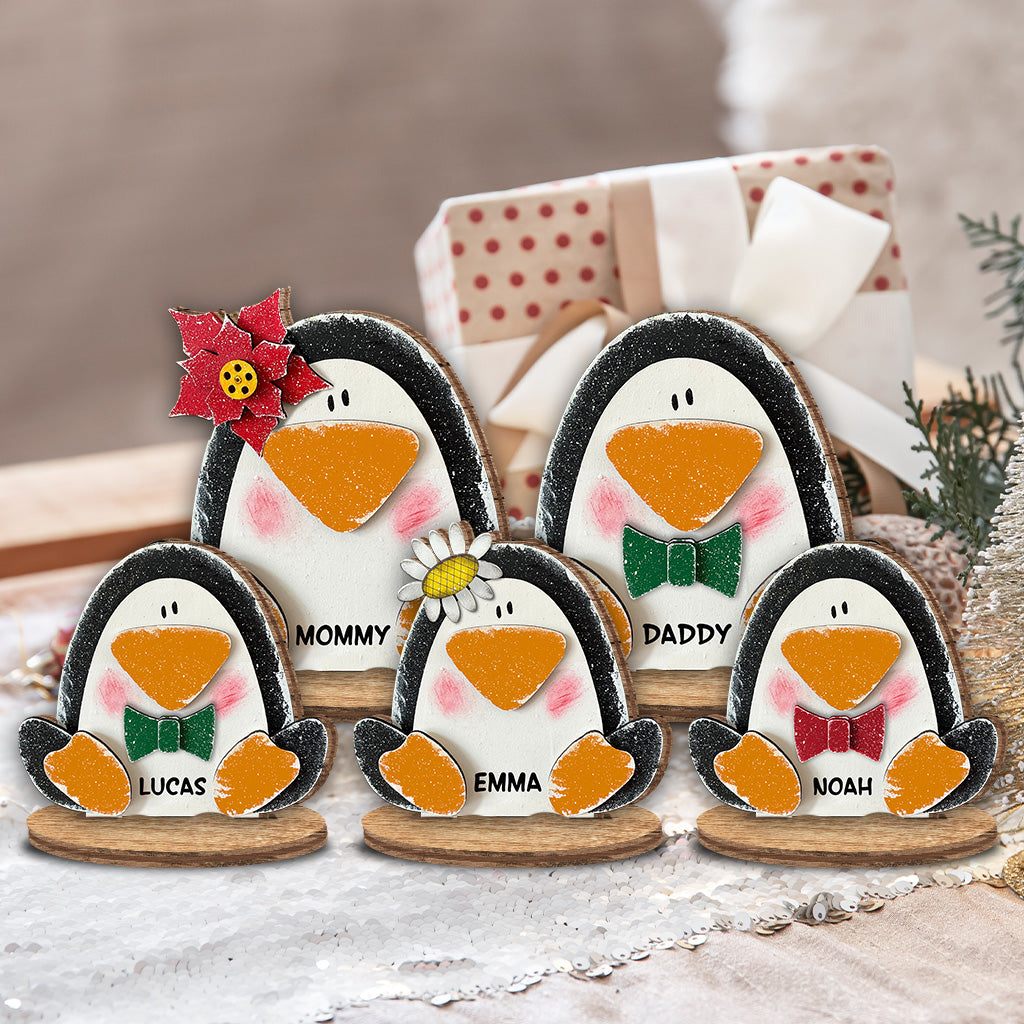 Merry Christmas - Personalized Family Freestanding Wood Plaque