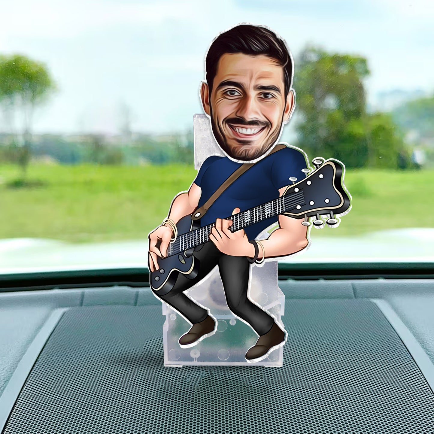 Funny Guitarist - Guitar gift for husband, him, boyfriend, father, son - Personalized Custom Shaking Head