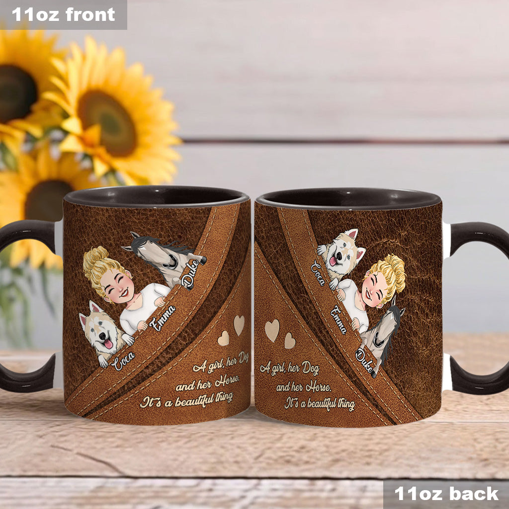 What A Beautiful Thing - Personalized Horse Accent Mug