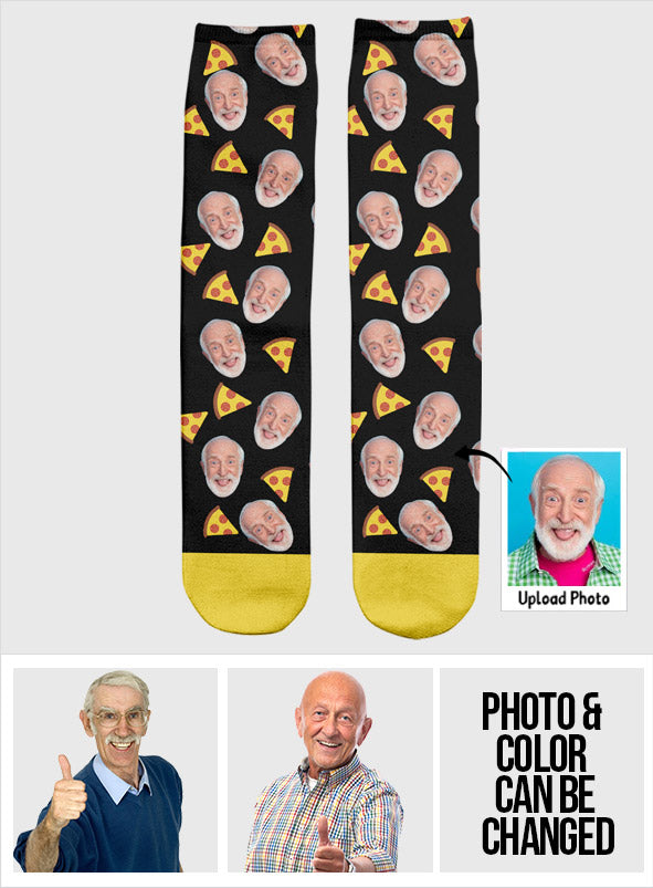Funny Icon Pattern - Personalized Grandpa Socks