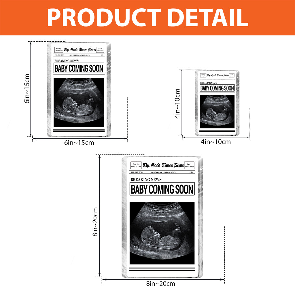 Baby Coming Soon - Personalized Mother Custom Shaped Acrylic Plaque