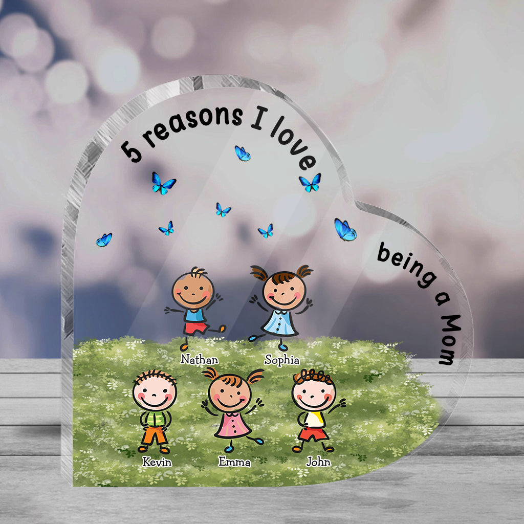 Love Being A Grandma - Gift for grandma, mom, aunt, grandpa - Personalized Custom Shaped Acrylic Plaque