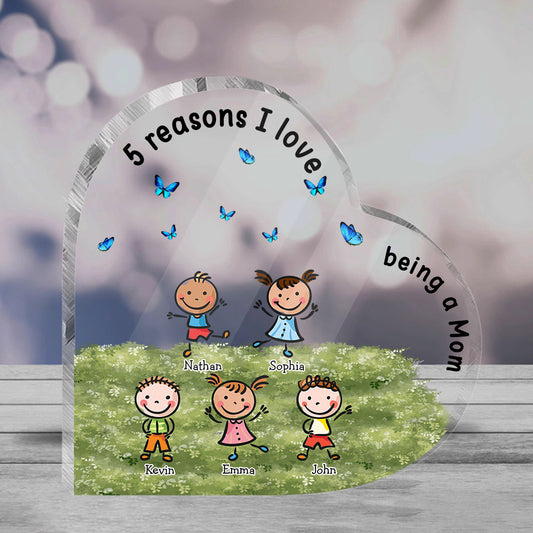 Love Being A Grandma - Gift for grandma, mom, aunt, grandpa - Personalized Custom Shaped Acrylic Plaque