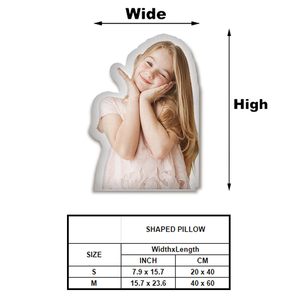 Custom Photo Humanoid - Personalized Daughter Shaped Pillow