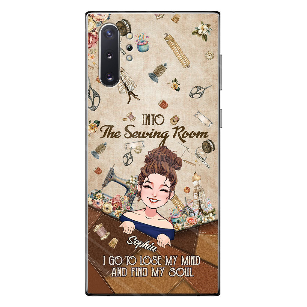 And Into The Sewing Room I Go - Personalized Sewing Phone Case