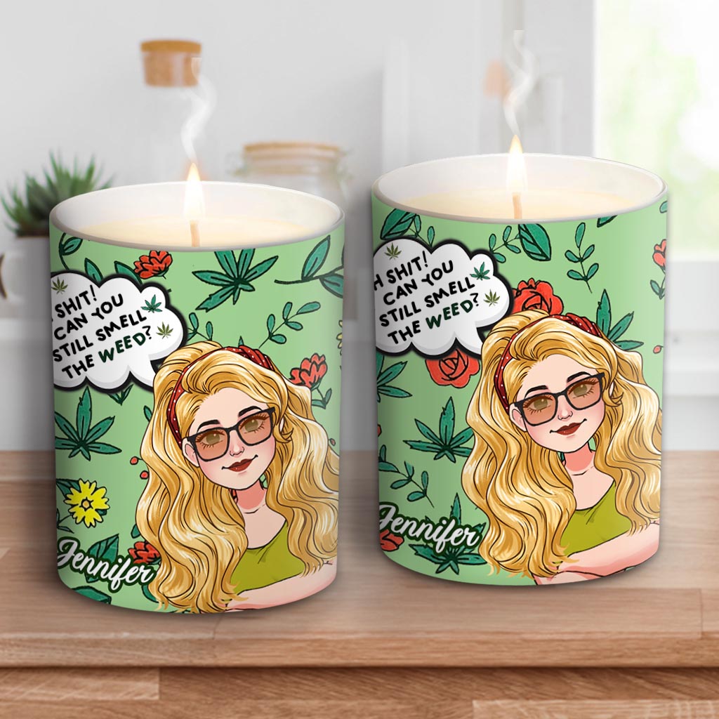 Could Be Make Up Could Be Weed - Personalized Weed Candle With Wooden Lid