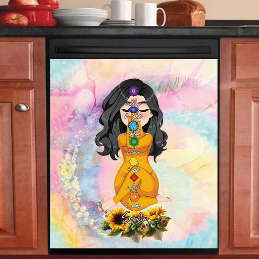 Let That Shit Go - Personalized Yoga Dishwasher Cover